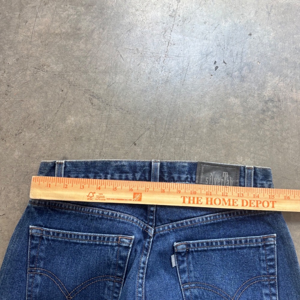 Vintage Y2K Levi's Silver Tab Baggy Dark Wash Denim Jeans - Picture 5 of 11
